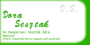 dora sesztak business card